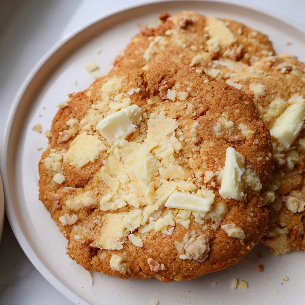 A close-up of freshly baked pumpkin spice cookies, showing the soft, irresistible texture and aroma.