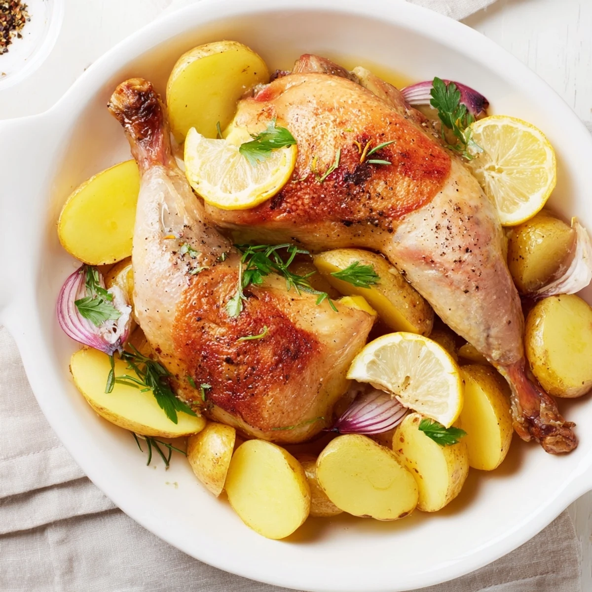 Baked Chicken Thighs Lemon Thyme