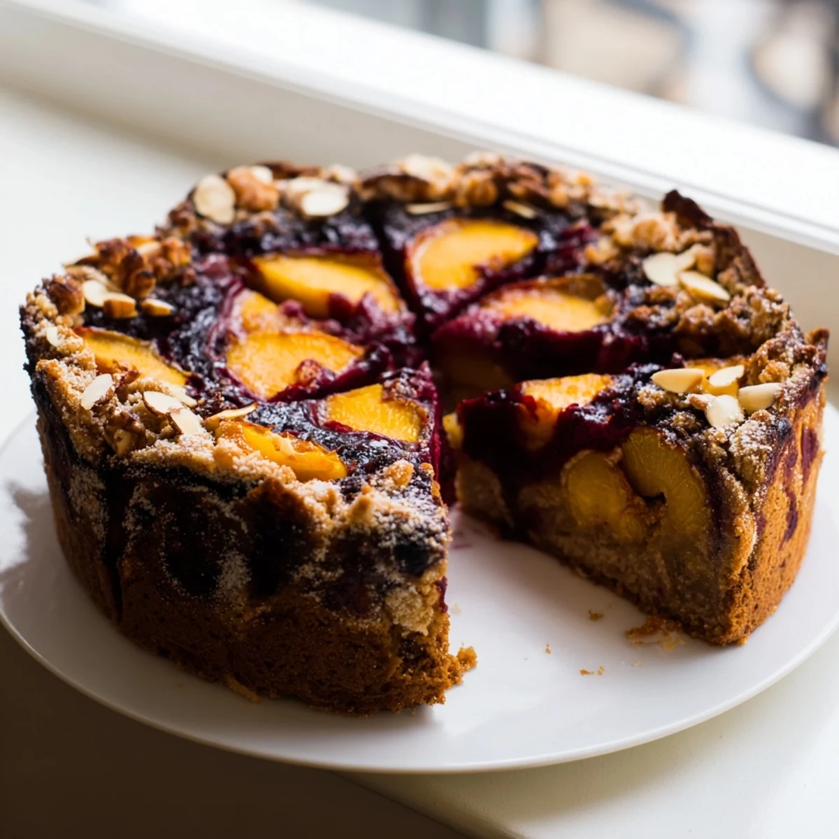 Rustic Peach Almond Tart