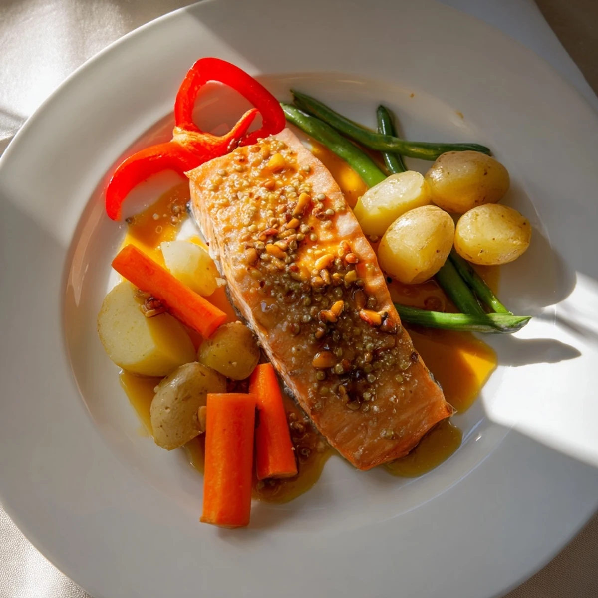 One-Tray Baked Salmon Honey