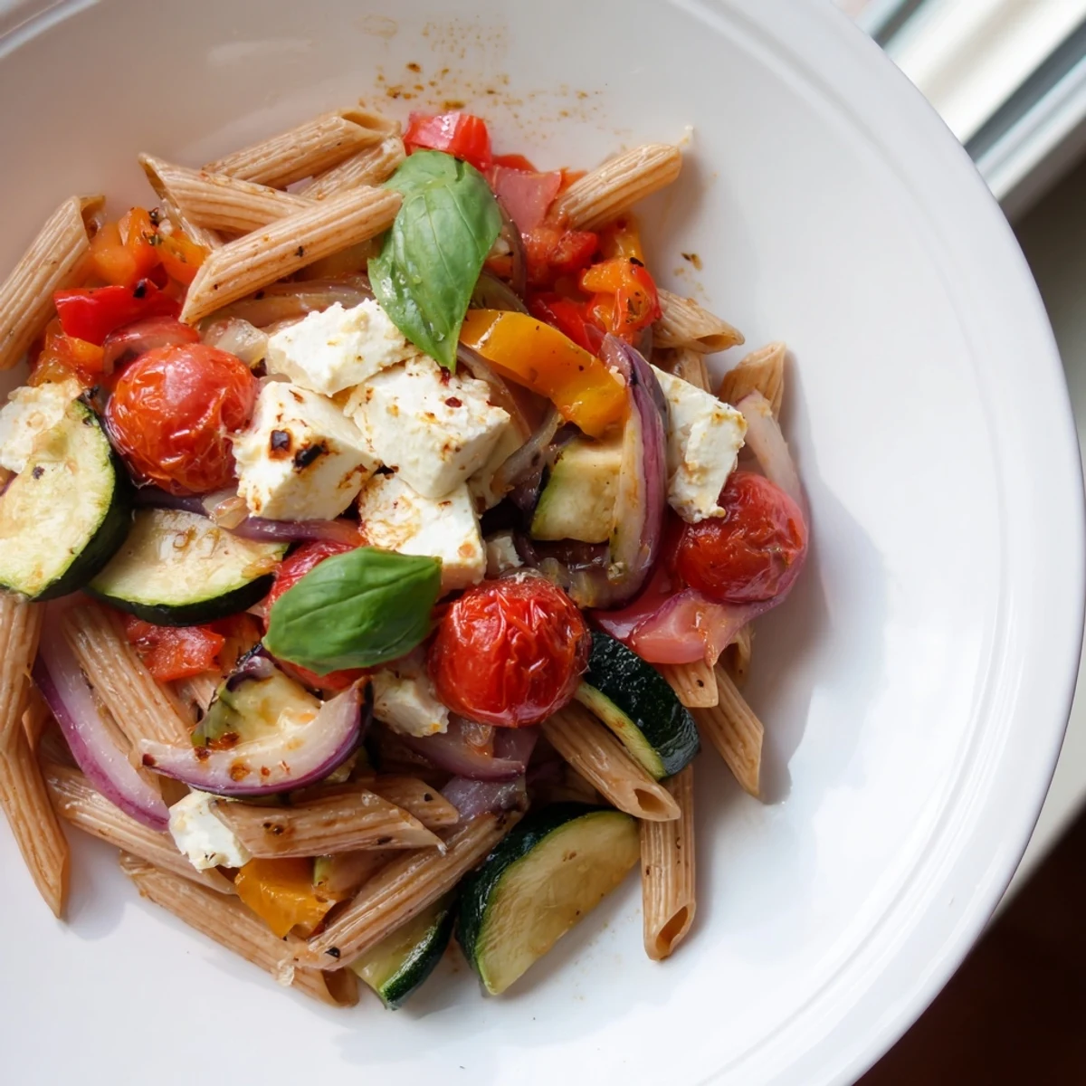 Lighter Baked Feta Pasta