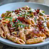 This Viral Pink Sauce Pasta showcases rich, creamy texture perfect for dinner.