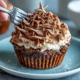 Tender vanilla Taurus Birthday Cupcakes featuring rustic, spiced terracotta buttercream swirl.