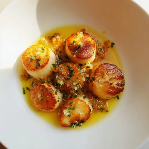 Pan-Seared Scallops Garlic Butter