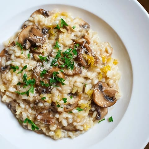 Mushroom Italian Risotto Dish