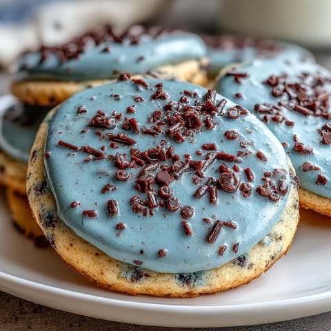 Spring Cookies: Robins Egg Speckled Sugar Cookies with pale blue icing and chocolate speckles, perfect for festive spring gatherings.