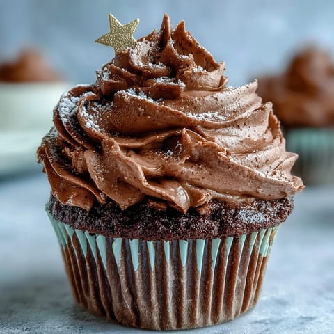 Taurus Birthday Cupcakes topped with creamy, earthy terracotta buttercream frosting.
