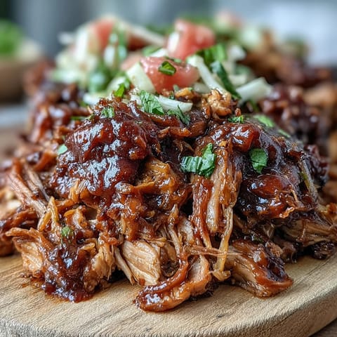 Tender, juicy Juneteenth BBQ Pulled Pork bursting with flavor, served alongside bright watermelon slaw.