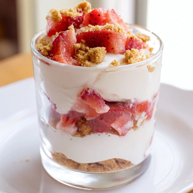 These layered strawberry cheesecake parfaits offer a delicious combination, with fresh strawberry topping a delightful dessert.