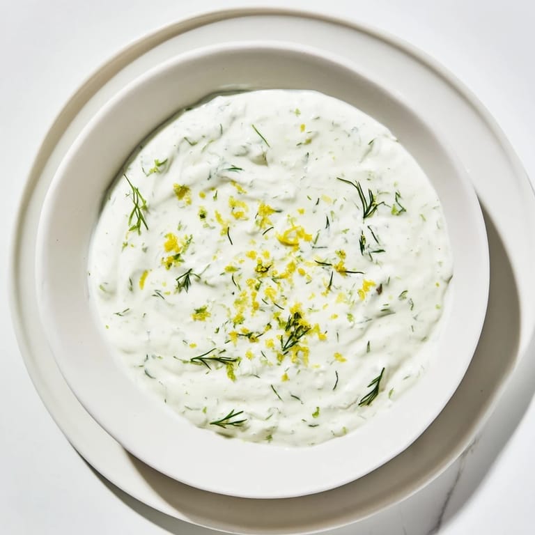 A freshly made Greek Yogurt Herb Dip surrounded by crunchy pita chips and colorful vegetable crudités on a white plate. 