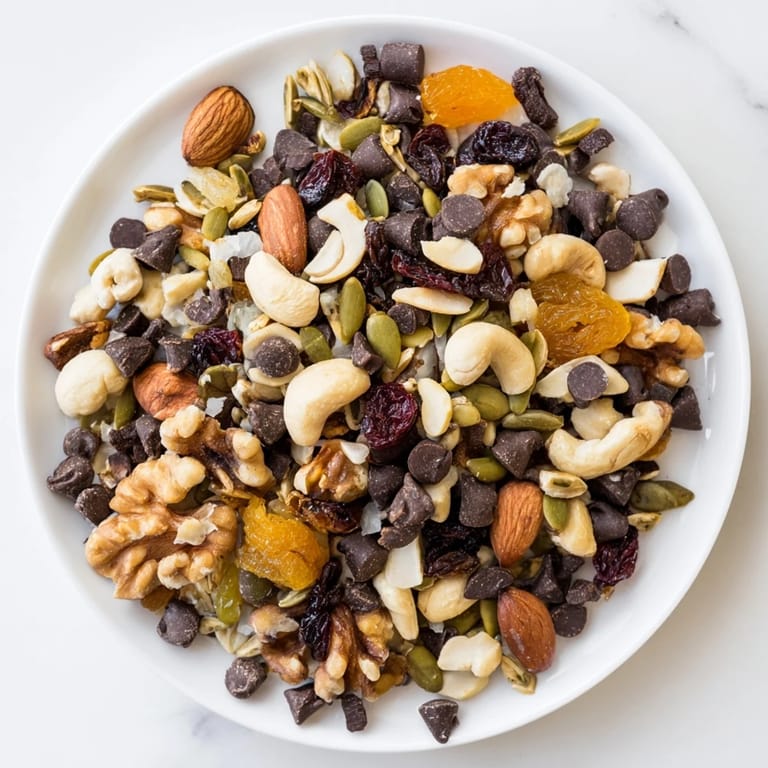 Trail Mix Custom in a reusable pouch beside hiking gear, the perfect energizing snack for outdoor adventures and busy days.