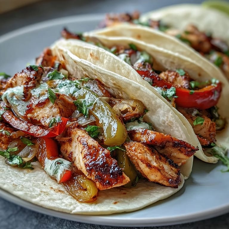 A classic Easy Chicken Fajitas platter served steaming hot with fresh lime wedges and tortillas.