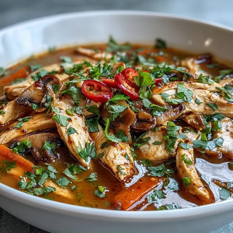 A close-up view of a Thai Coconut Curry Soup Bowl with lime wedges, ready to brighten your comforting meal.