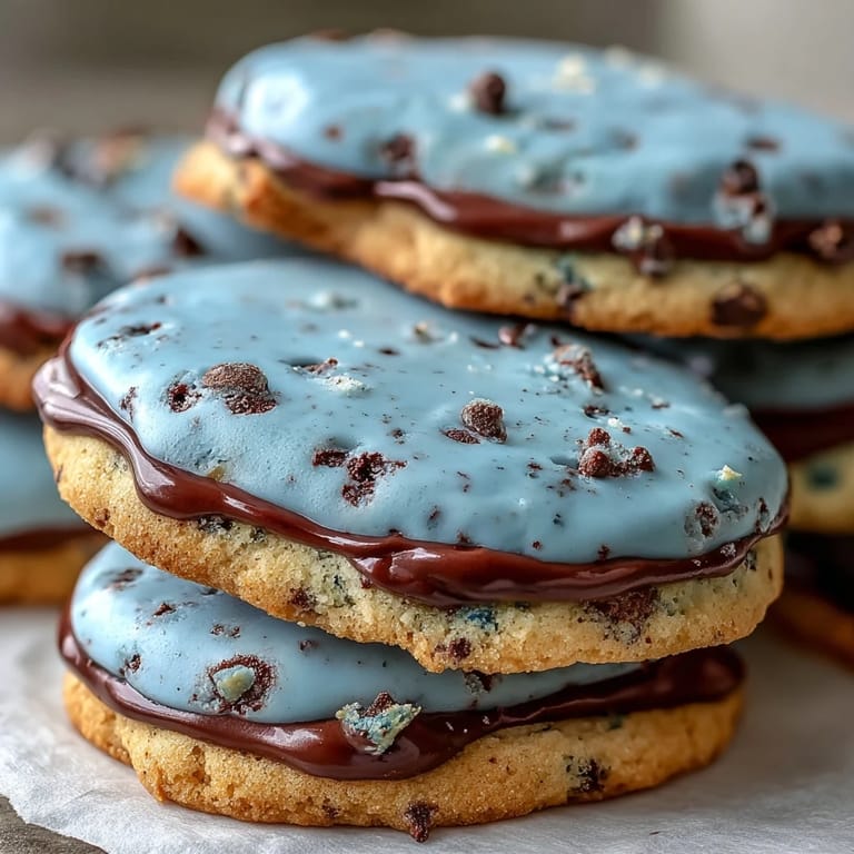Delicate Robins Egg Sugar Cookies in soft blue, decorated with cocoa speckles for a charming, seasonal Easter dessert.