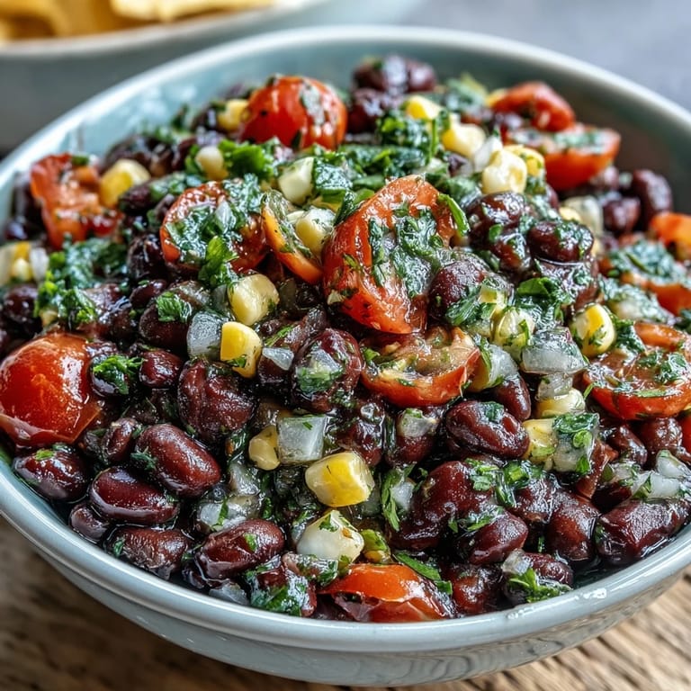 Zesty 3-Ingredient Cowboy Caviar Dip featuring black beans, sweet corn, and fresh pico de gallo—perfect for summer snacking.  