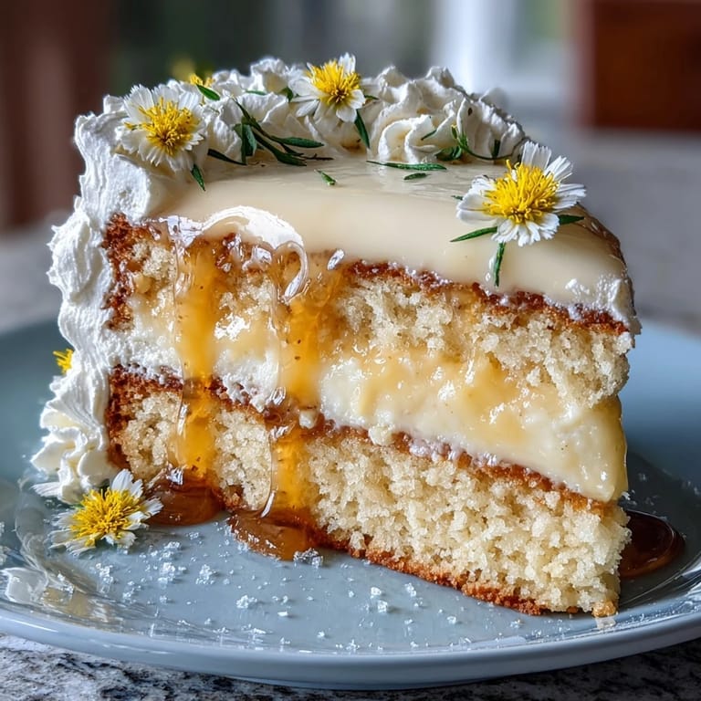Visually stunning Mother's Day Lemon Curd Layer Cake, showcasing delicate floral decorations.