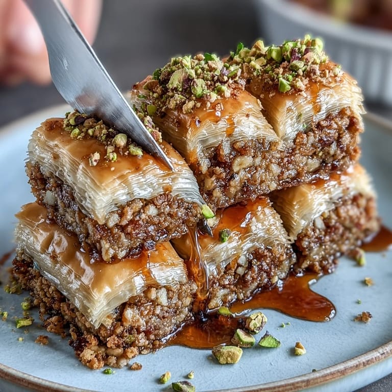 Middle Eastern Pistachio Baklava Rolls generously topped with crushed green nuts.