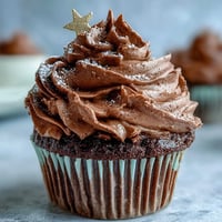 Taurus Birthday Cupcakes topped with creamy, earthy terracotta buttercream frosting.